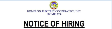 NOTICE OF HIRING CPA and Registered Electrical Engineer